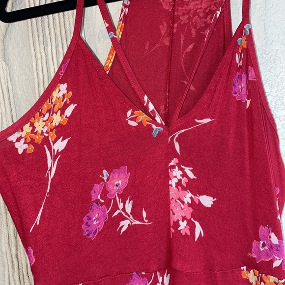 Express Red Floral Dress - Picture 3 of 7